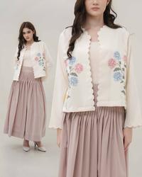 Gambar Mayoutfit Andine Outer | Blazer Bordir Wanita Cardigan Outer Floral Pixel Embroidery - Choco, All Size dari MAYOUTFIT Kota Bandung 1 Tokopedia