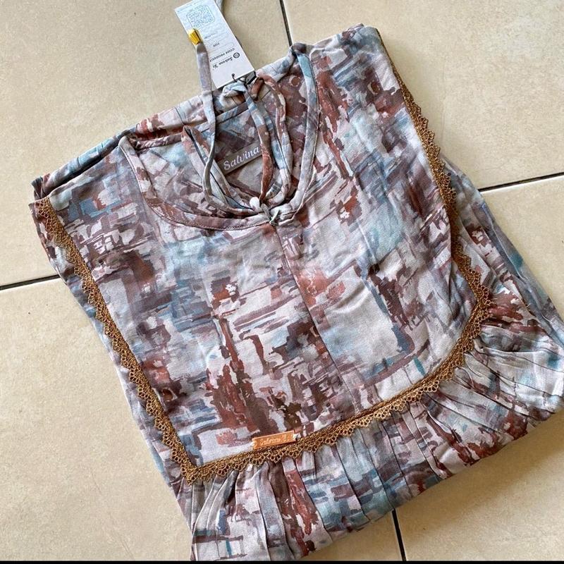 Midi dress salvina.ya ori motif abstrak renda 5