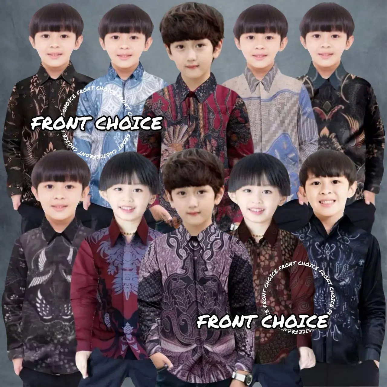 Baju Batik Anak Lengan Panjang Usia 2-13 Th Kemeja Formal Anak Cowo Laki Laki Modern Premium