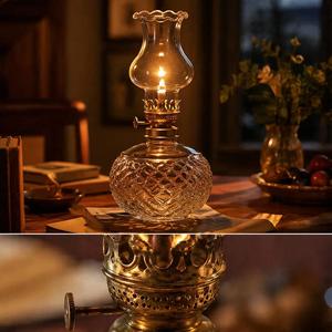 Lámpara de aceite estilo vintage con portavelas de vidrio, lámpara decorativa de cristal para bodas, inauguración de casa y decoración del hogar #TOP PICKS