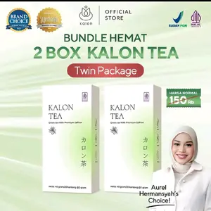 Paket 2 Pcs Minuman Teh Kalon Premium Saffron isi 20 per pcs
