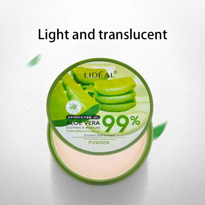 99% Aloe Vera Moisturizer Face Powder Smooth Foundation Pressed Powder Makeup Concealer Pores Cover Whitening Brighten Cosmetics Moisture Hydrating