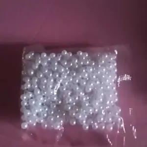 Beadia Manik Mutiara Imitasi Plastik ABS Bulat [2-18mm] Warna Putih Gading - Tanpa Lubang, Untuk Perhiasan DIY & Craft"