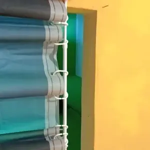 Tiang Gorden Dapur Tirai Shower Kamar Mandi Fleksibel Jemuran Baju Stainless Steel