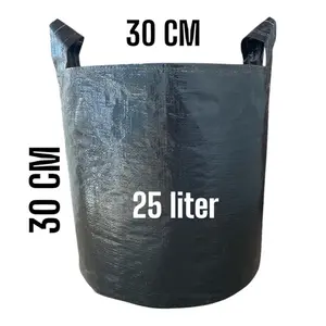planter bag 25 liter ukuran 30x30 hitam silinder