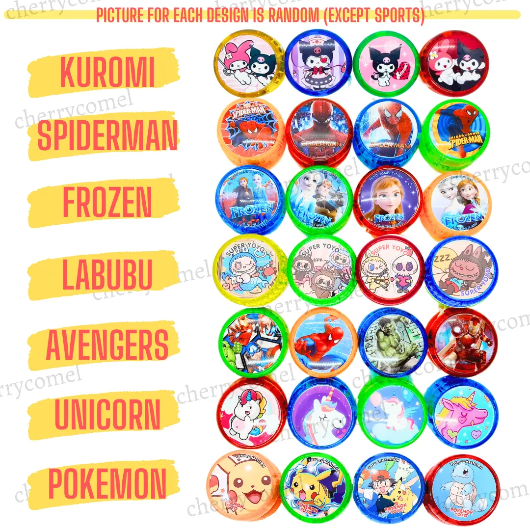 LED Light Yoyo for Kids Beginner Yoyo Kids Toys Frozen Yoyo Lampu Spiderman Unicorn Pokemon Toy  Yo-Yo