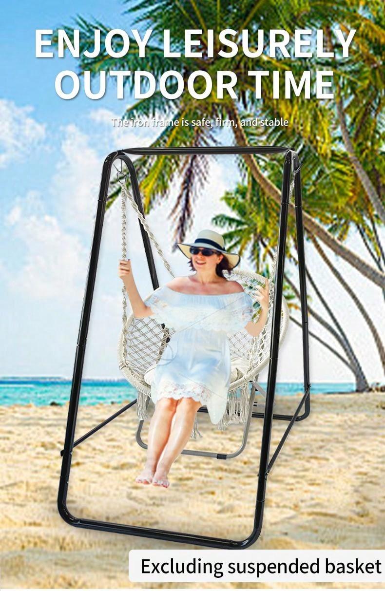 Product Introduction of A multi-functional courtyard outdoor indoor family lifting chair bracket iron material suitable for swing chair and lifting chair use removable, small volume convenient storage 0