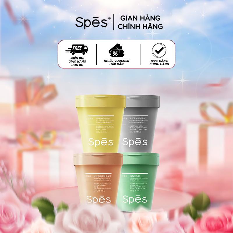 Tẩy tế bào chết da đầu Spes làm sạch, kiềm dầu hiệu quả, cho da đầu sảng khoái và giúp tóc chắc khoẻ 380ml