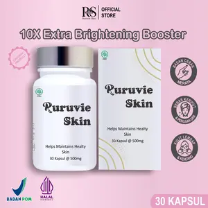RURUVIE Skin Suplemen Vitamin Kulit Cerah Glowing Alami BPOM - 30 Kapsul Minuman Glutathione