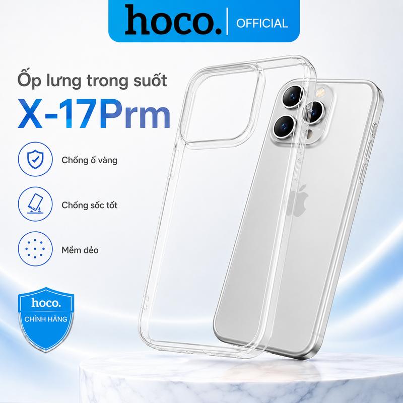 Ốp Lưng Silicon Trong Suốt Hoco mỏng đẹp sang trọng sử dụng X/11/12/13/14/15/16 series Phụ Kiện Điện Thoại Chất Lượng Cao Phụ Kiện