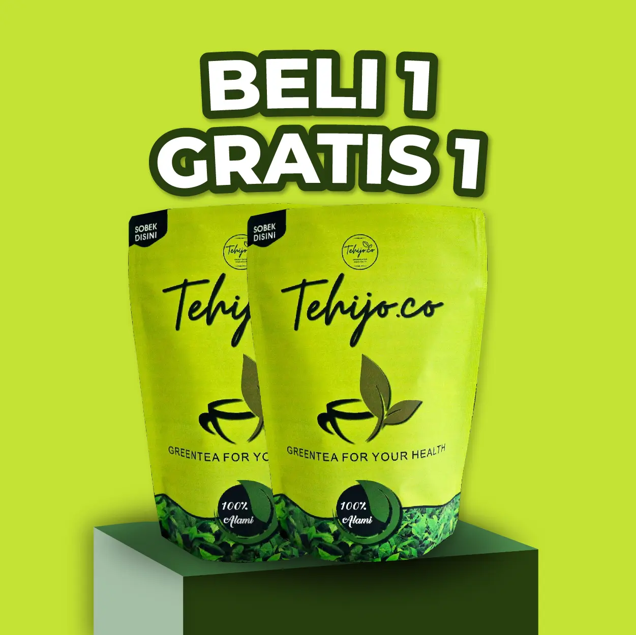 GMV 6 Tehijo.co Beli 1 gratis 1 Teh Hijau Alami - Teh Hijau Sehat - Greentea, Tea