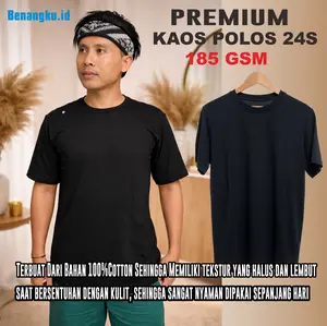 KAOS POLOS COTTON COMBED 24S LENGAN PENDEK DEWASA PREMIUM UNISEX COCOK UNTUK PRIA DAN WANITA