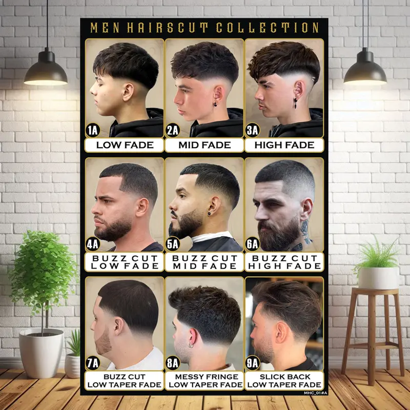 Poster Model Rambut Pria Terbaru Pangkas Rambut, Barber Shop, Salon 6