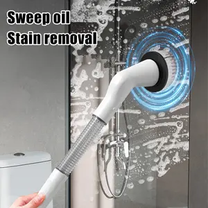 Sikat Pembersihan Listrik Multifungsi Sikat Spin Listrik Scrubber Power Shower Scrubber Untuk Kamar Mandi/Lantai/Bathtub/Toilet/Kitchen/Sinks Lavatory