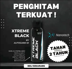 xtreme black glossy penghitam body kasar