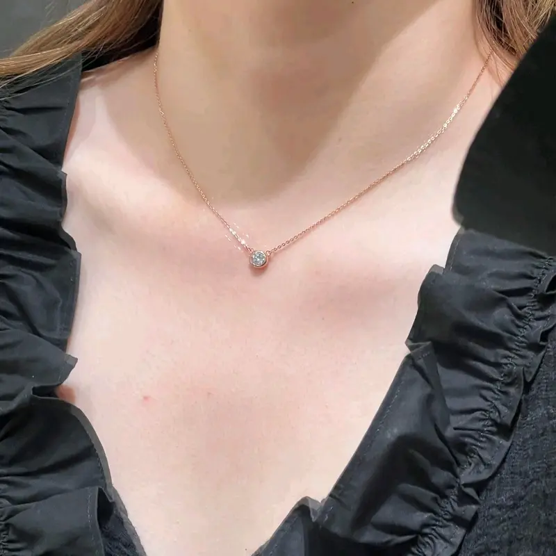 Kalung Titanium Nagita Slavina Permata Satu Anti Karat Anti Luntur Kekinian dan Terlaris Emas 2