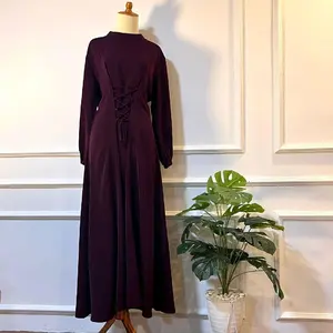 LEANOR - SYANA DRESS Gamis marina silk tali bisa di ajust atau di lepas pasang