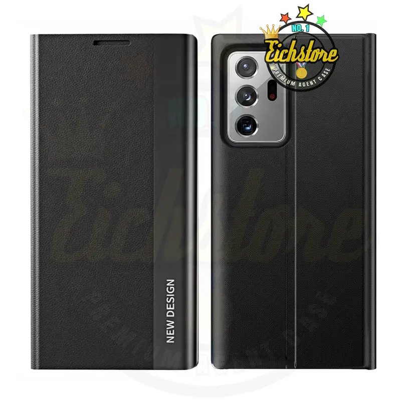 Casing Electro untuk Samsung  Note 20 Ultra Smart Windows Flip Case Casing HP Premium Super Full 360 Degree Mewah Flip Cover Auto Lock Case Kesing Kulit COD Bayar Di Tempat 0