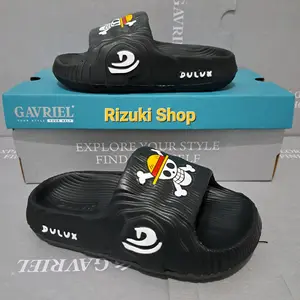 Sendal Slip-On Anak OP Hitam Putih Terbaru dan Termurah
