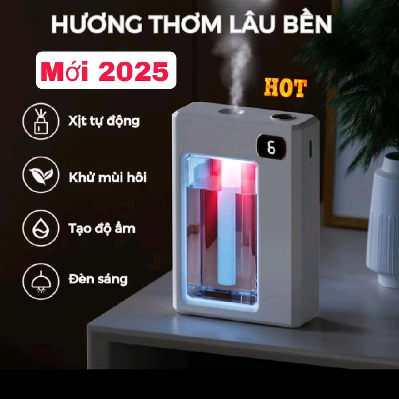 [Mới 2025] Máy xông tinh dầu PW20 tự động 6 chế độ máy khuếch tán tinh dầu treo tường pin sạc để oto phòng khách
