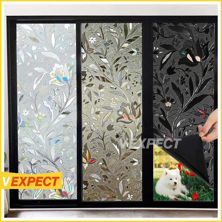 Miếng Dán Kính Cho Riêng Tư Cửa Sổ, Thiết Kế Hoa Tulip 3D, Phim Dán Cửa Sổ Trang Trí, Phim Dán Cửa Kính Chiếu Sáng, Thích Hợp Cho Phòng Tắm Và Nhà Bếp