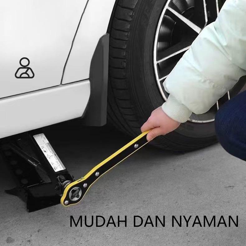 Kunci Dongkrak Mobil Universal Dongkrak Manual Alat Bantu Dongkrak Ratchet Kunci Pas ALAT BANTU PUTAR DONGKRAK MANUAL ORIGINAL 6