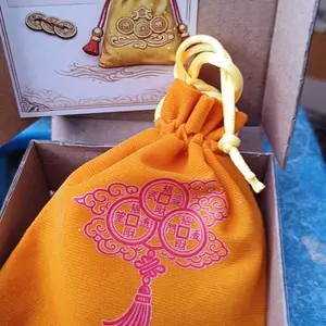 Pouch Hoki Ekslusive 5 Warna Energi Keberuntungan Bonus Tiga Koin Handmade