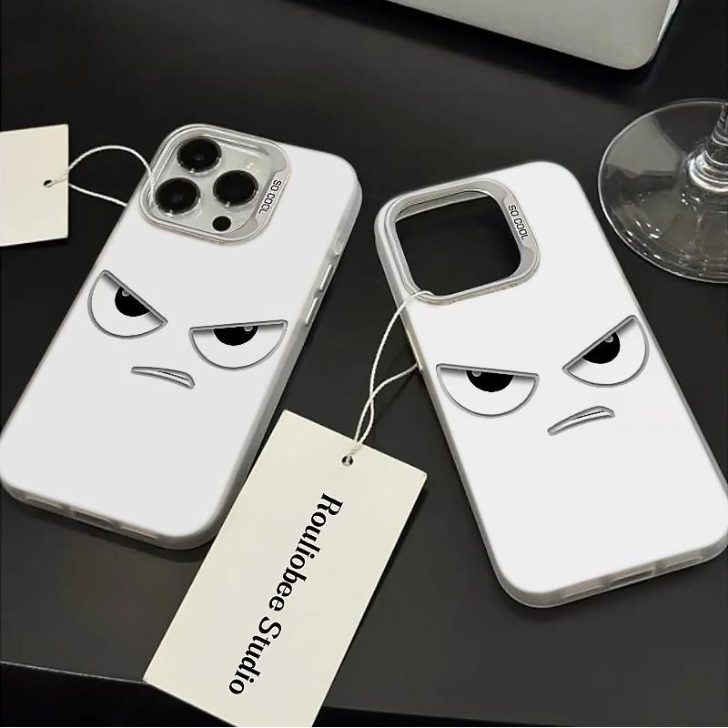 Casing Silkon TPU eksipresi galak untuk iPhone 13/15 pro max 14/Xsmax/R dengan 12/11 Film Lensa Bawaan - romantis dan indah - Ponsel BLJ 3