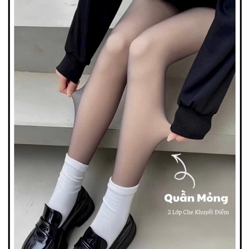 Deal mở bán QUẦN TẤT 3D LÓT LÔNG 2 LỚP DÀY ẤM CHE KHUYẾT ĐIỂM THON GỌN THẬT CHÂN