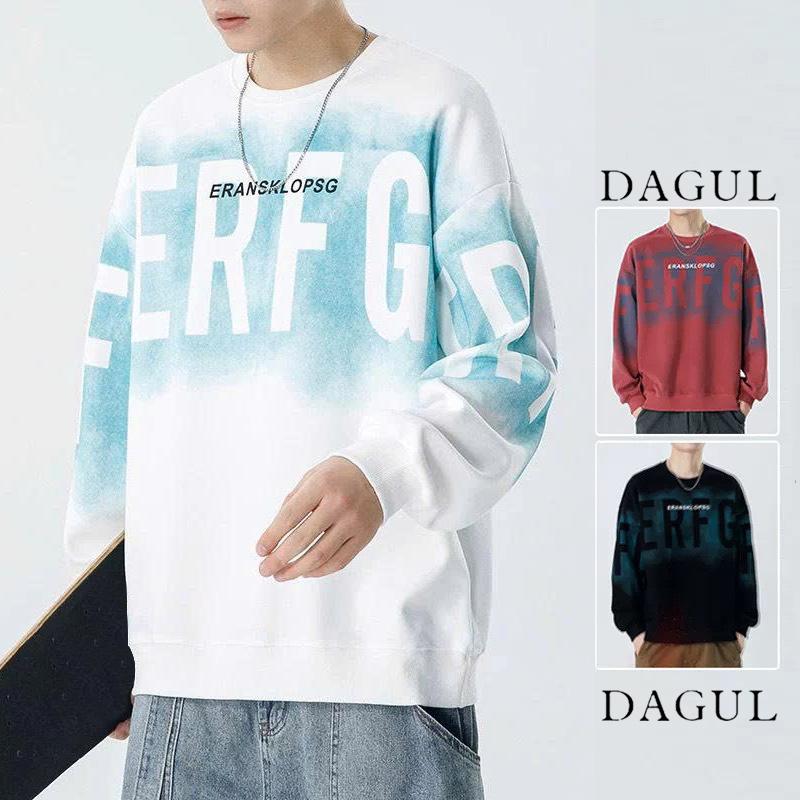 Áo sweater DAGUL chất vải nỉ 2 da in cham mềm mịn mặc thoải mãi