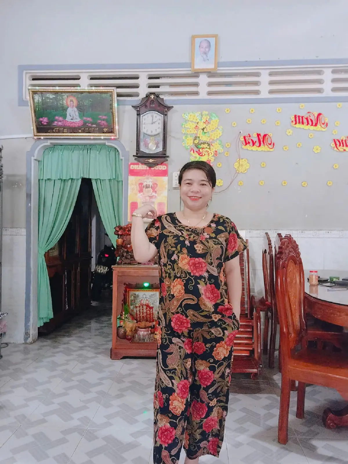 TÔN NHUNG 9 TẤC TAY NGẮN CHO MẸ VÀ BÀ Voi Áo Nữ Women Top