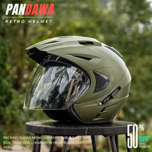 INK Helm Half Face Double Visor SNI Daily Helmet Motorcycle PACKING BUBLE WARP + BOX