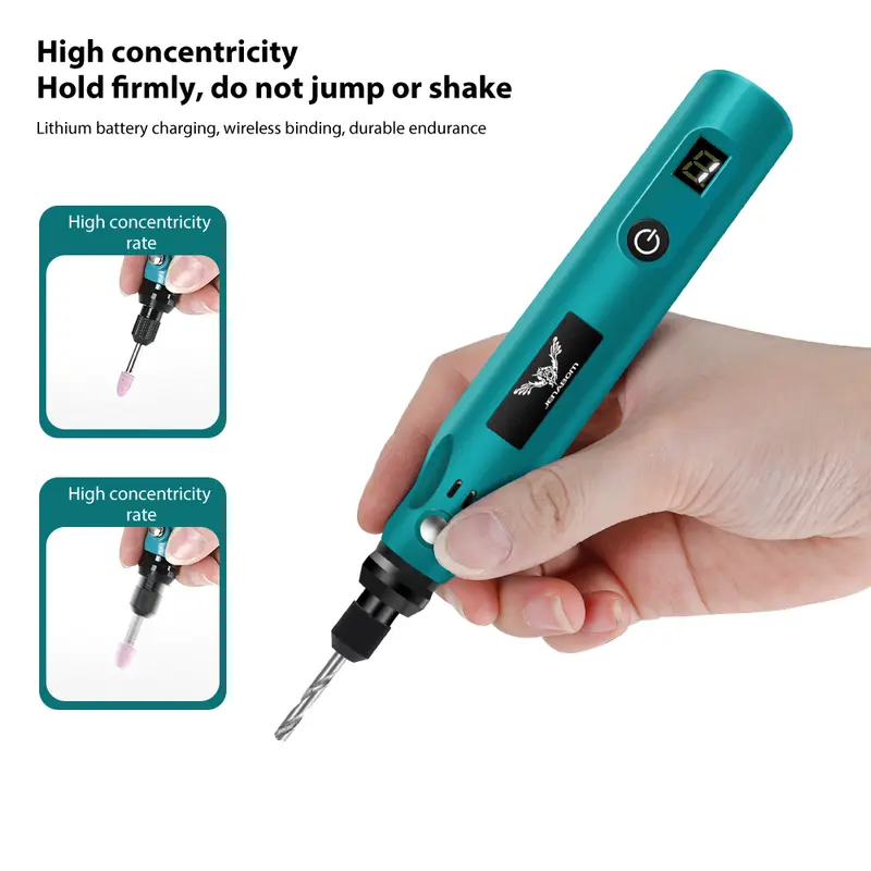 JENABOM Mini Cordless Rotary Tool, USB Charging, 5-Speed Rotary Tool Kit, Multi-Purpose 3.6V Power Rotary Tool for Sanding, Polishing, Drilling, Etching power  tools 8