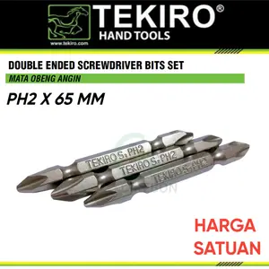 [ 1 PCS ] Tekiro Mata Obeng Angin Plus PH2 X 65 MM Double Ended Bits Dengan Magnet