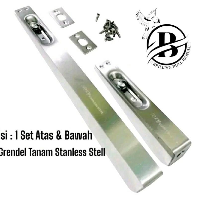Grendel Tanam Stainless Steel 6 inch + 12 inch Pintu Kuputarung 2