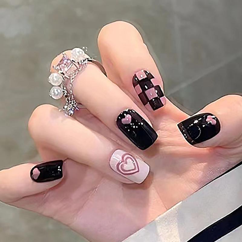 Fake Nails [Strip Packing] 24 Pieces [with Jelly Glue] Color Waterproof False Nails 5