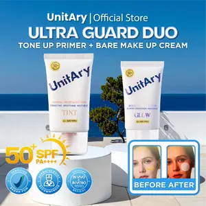【Ultra Guard Duo】Unitary Mineral Tinted Physical Sunscreen SPF50+ PA++++;Skin Glowing Sunscreen SPF50+ PA++++Ultra Guard& Glow Tahan Lama, SheerCoverage,Non-AcneSesuaikan Keseimbangan Air dan Minyak【Hassle-free Formula & Breathable】 Acid Ceramide VitaminC
