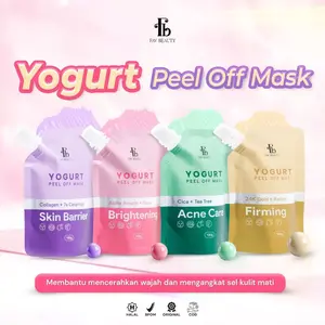 FAV Beauty Yogurt Peel Off Mask | Acne Care Skin Barrier Firming Brightening | Masker Peel Off Perawatan Jerawat Mencerahkan Mengencangkan Melembabkan Kulit Wajah BPOM