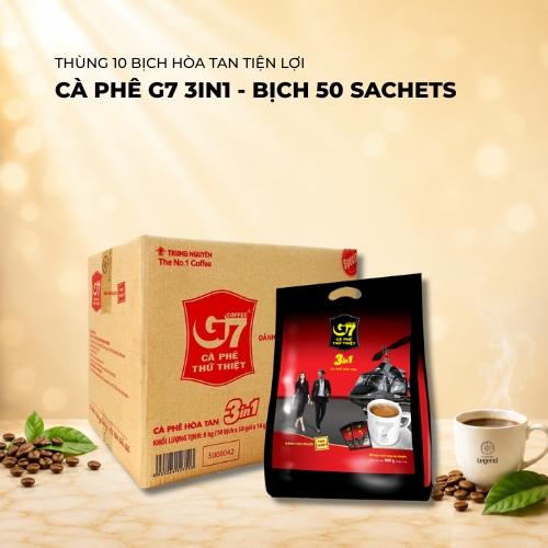 Cà Phê G7 Hòa Tan 3in1 Trung Nguyên Legend Bịch 50 Gói - Cà Phê Thứ Thiệt