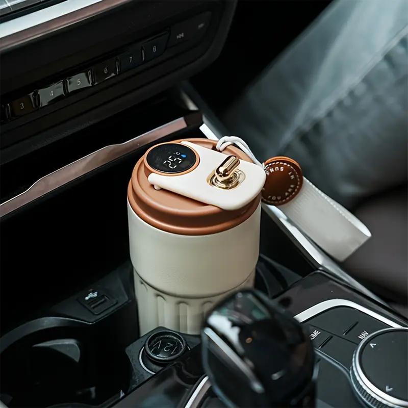 Màn hình kỹ thuật số thông minh Thermos Cup Màn hình nhiệt độ LED Cúp nhiệt bằng thép không gỉ Unisex Cốc di động 3