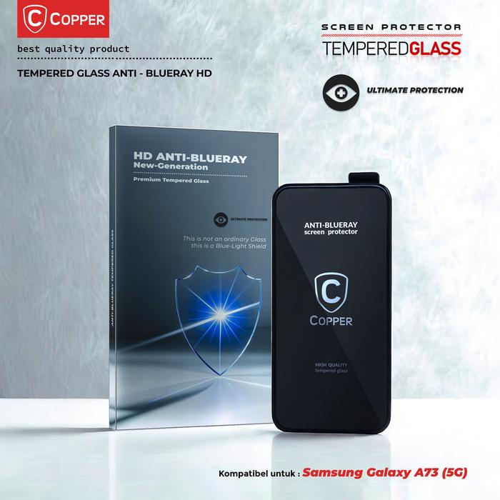 Gambar COPPER Tempered Glass For Samsung A73 - Anti Gores HD ANTI BLUERAY dari Copper Surabaya Kota Surabaya Tokopedia