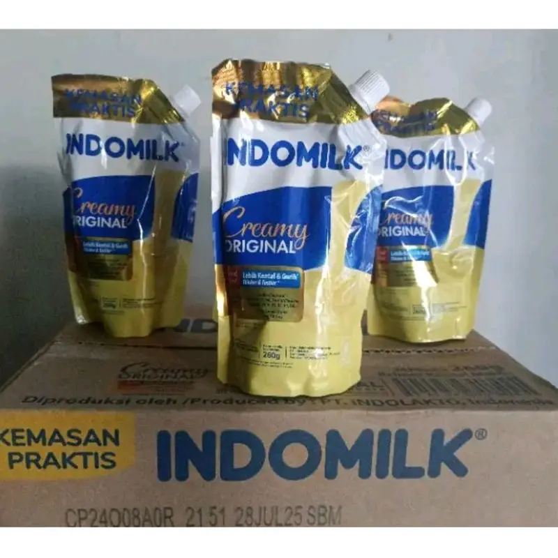 3 pcs Indomilk Susu Kental Manis Pouch 260gr 0