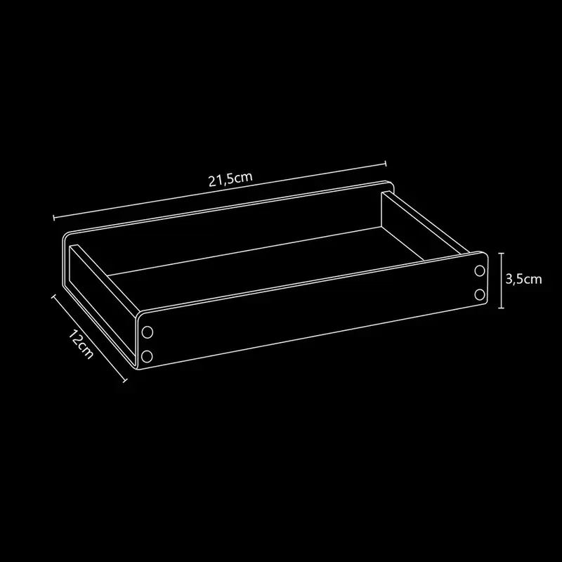 Wooden Desk Tray Organizer Box - Catchall Wood with Metal Felt Premium 4