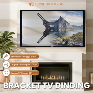 Bracket TV TERLARIS Bracket TV 43 40 32 29 24 21 17 inch KOKOH & BERKUALITAS Waterpass Besi Hitam