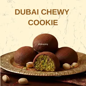 Dubai Chewy Cookie Chocolate  Marshmallow isi pistachio kunafa / kataifi / kunafe