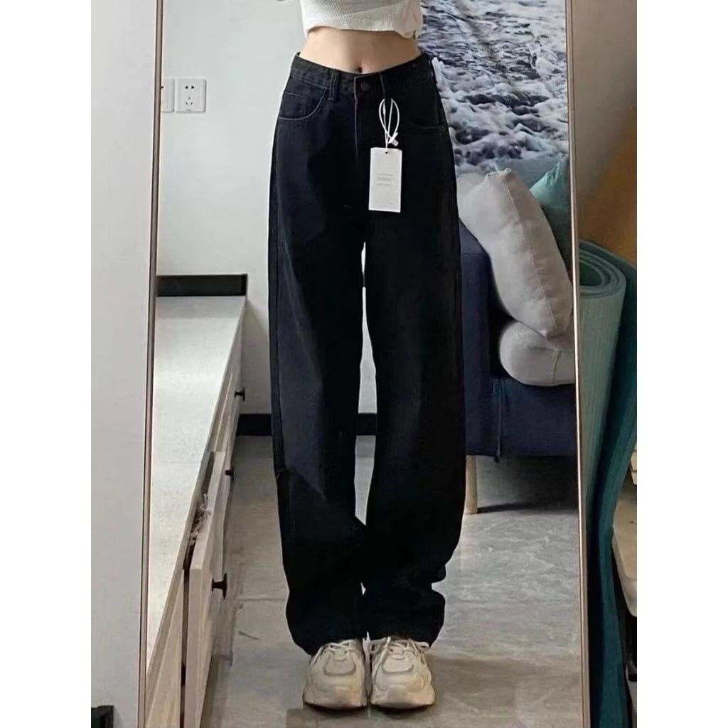 [COD] New Baggy Highwaist Loose Jeans Wanita Korean Style Celana Murah Jeans Panjang Wanita