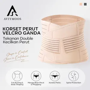 AVIYMOOS-Korset elastis penyangga punggung dan desain bertali ganda, digunakan untuk menopang perut serta membantu pemulihan pascapersalinan Shapewear Stagen High Waist