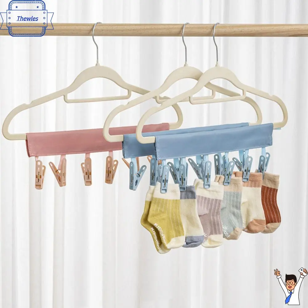 Portable Clothespins Bathroom Hanger Fabric Foldable Drying Underwear Small Clips Creativity Travel Clothes Racks Travel Clothespins Organiser Hanging