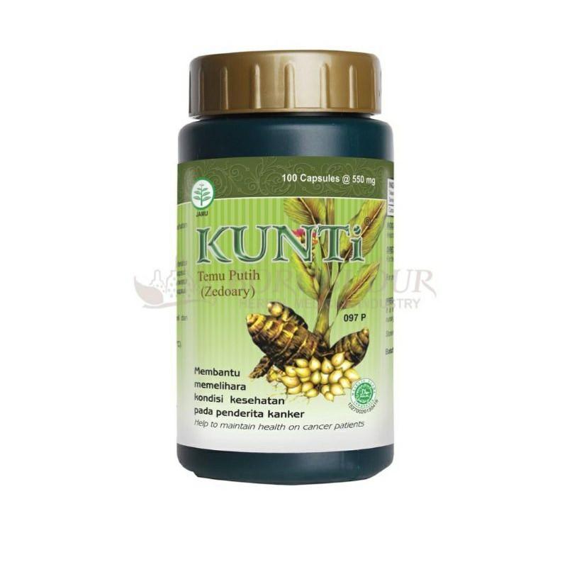 KUNTI 100 KAPSUL - Borobudur Herbal - Melancarkan menstruasi, mengatasi nyeri haid, anti diare