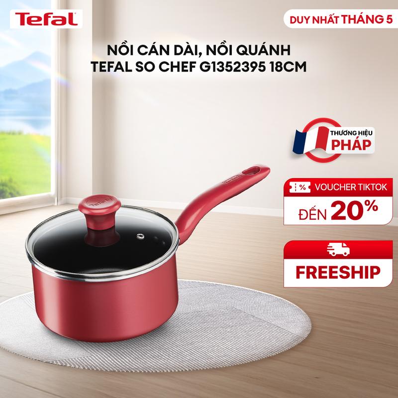 Nồi cán dài nồi quánh Tefal So Chef G1352395 18cm